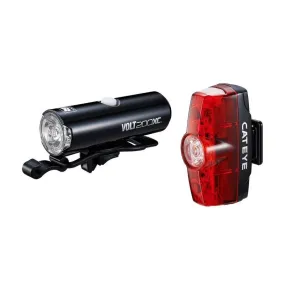 Cateye Volt 200 XC & Rapid Mini Front & Rear Set - Lampes vélo avant et arrière | Hardloop